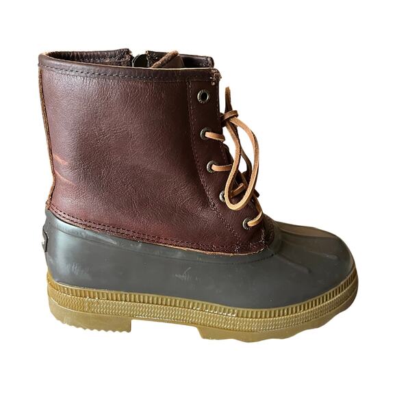 Saltwater 2.0 Duck Boot Lug Sole Women's 7.5 Leather Dark Brown Water Resistant - Picture 8 of 9